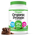 Orgain Organic Vegan Protein Powder, Creamy Chocolate Fudge - 21g Plant Protein, 6g Prebiotic Fiber, Low Net Carb, No Laktóz Összetevők, Nincs hozzáadott cukor, Non-GMO, Shakes & Smoothies, 2,03 lb