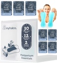 MyHalos 44 db - Witch Hazel Wifes & Perineal Ice Packs for Postpartum, Hemorrhoid & C Section Ice Packs for Postpartum -30 Alkohol Free Witch Hazel for Postpartum Care & Hemorrhoids Cold Postpartum