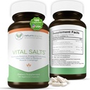 Vital Salts, Electrolyte Salts for Energy and Endurance, Nátrium-klorid, Elektrolyte kiegészítők, Vérnyomás támogatás kiegészítés, Izomgörcsök Relief, 120 Salt Capsules - Visszatérés egészséges