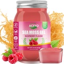 ACEYO (18 OZ) Ír tengeri moha Gél Organic Raw Vegan Málna Flavor 102 Vitaminok és Ásványok Wild Harried Non-GMO Immun Defense Booster Thyroid Digestive Support