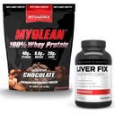 Myogenix májpótló kiegészítés és Myolean csokoládé tejsavó fehérje - Haladó máj egészség és izomzat helyreállítás 40 g magas fehérjetartalmú tejsavó - támogatás méregtelenítés, növekedés és teljesítmény