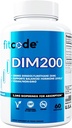 Fitcode Diindolylmetán DIM kiegészítés férfiaknak - Advanced Dim 200mg a Dim plusz Bioperine a fokozott abszorpció - Vegan Non-GMO Hormon Egyensúly kiegészítés a fokozott energia hangulat és teljesítmény