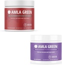 Amla Powder & Green Tea Superfood Supplement, Antioxidáns támogatás, Készült Hibiscus (90 adag) & Belserberry (30 adag), Organic, Vegan