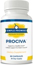 Egyszerű ígéret Prociva - Arjuna Bark kivonat szív egészségügyi kiegészítés folsav, D-vitamin & Magnézium - gyógynövény vérnyomás támogatás és egészséges szív karbantartás férfiak és nők - 60 kapszula