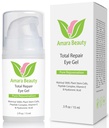 Amara Beauty Eye Cream Gél sötét körök és puffiness Peptides & Hyaluronic Acid, 0,5 fl. oz.