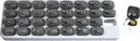 Havi Med Organizer 31 Daily Removable Pill Pods for Home, Work, Travel, Számozott Pillbox kiegészítők és vitaminok (Grey)