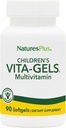 NaturesPlus Gyermek Vita- Gels Multivitamin, Natural Orange Flavor - 90 Softgels, 2-es csomag - Glutén mentes - 180 teljes adag