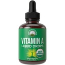 USDA szerves vitamin A folyadék cseppek kiegészítés. Vegan Magas Biológiai elérhetősége a szem, bőr, és a csont egészség. Felnőttek, férfiak, nők, gyerekek. Organic VIT A Oil Retinyl Palmitate. Glutén mentes, nulla cukor