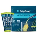 DripDrop hidratációs csomagok - Lemon Lime - Single Serve Electrolites Powder Drink Mix - Non-GMO, Gluten Free, Vegan - 32 Sticks