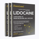 CARELAND Lidocaine Gel Patch, 18 Count Maximum Strength Pain Patches für Muskelentlastung in Neck Knie Rücken und Schultern Unscented Numbing Patch für beruhigende Nerves, Gelenke