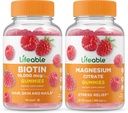 Életképes biotin + magnézium, gumik bundle - nagy ízű, vitamin kiegészítés, glutén mentes, GMO mentes, rágható