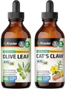 BIO KRAUTER Olive Leaf Tincture 4 Fl. Oz. & Cat 's Carom Tincture 4 Fl. Oz.