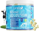 Grass Fed Colostrum Supplement 2000mg, 120 Gumies Sugar Free 40% IgG Bovine Colostrum Gumies + probiotikus, Multivitamin Etc Immuntámogatás, Gut Support, Haj & Skin