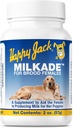 HAPPY JACK Milkade Kutyatenyésztés és -ápolás, Tejtermelési támogatás a női kutyák és egészséges trágya, terhes prenatális vitamin B1-vitamin (2 oz)