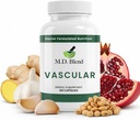 M.D. Érrendszeri - Szakértői formulált kiegészítés - Érrendszeri és általános wellness célok - Megfelelő áramlás, Számok, Egyensúly - Erőteljes fokhagyma, Gyömbér, L- Arginin, Gránát - 120 kapszula (3-as csomag)