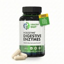 Egészséges Gut Holozyme Max Erő Emésztőrendszeri Emésztő, Gáz, & Emésztő w / Protease, Amylase, Lipase, Lactaz, és több mint 124; 15 Servings (Minta palack)