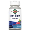 KAL Ultra Biotin 10000mcg ActivMelt, Haj Növekedési Kiegészítés, Magas Potenciájú B7 vitamin egészséges haj, bőr, köröm és energia támogatás, vegetáriánus, természetes vegyes Berry Flavor, 60 Serv, 60 Micro tabletta