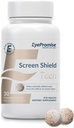 EyePressure Screen Shield Teen Eye Vitamin - 30- Count, 30- Day Supply - Chewable Eye Supplement for Kids with Zeaxanthin, Lutein, Cink & Vitamins for Tired, Strained Eyes