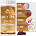 Vegan Kalcium Gumies K2 vitamin kiegészítés MK- 7 & D3- vitaminnal, Magnézium & 13 Trace Ásványok, Supporting Bone Density