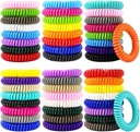 Moskito Repellent Armbänder 50 Pack, Individuell Wrapped Moskito Repellent Bands mit 60 Pcs Moskito Repellent Aufkleber, DEET-Free Moskito Armbänder Patches für Erwachsene und Kinder Indoor Outdoor