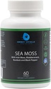 Sea Moss ír Moss Burdock Root Bladderwrack & Black Pepper - Nutrits - Rich Superfood for Immune, Digestic, Joint, Skin Health - Vegan, Non-GMO - 60 Irish Moss Capsules, Made in USA