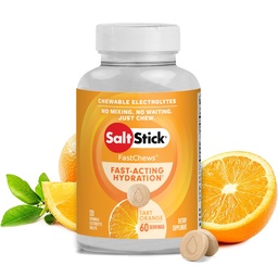 SaltStick Elektrolyte FastChews - 120 Count Orange Flavor - Sajtos Electrolyte tabletta hidratálásra, sóstartókra, dehidratációs kezelésre