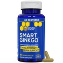 NATURAL STACKS Ginkgo Biloba Ergänzung mit 200mg Panax Ginseng & 200mg Bacopa Monnieri - Brain Ergänzungen für Gedächtnis und Fokus - Korean Ginseng für Gehirngesundheit Unterstützung - 60 Ginkgo Biloba Kapseln