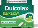 Dulcolax Stimulant Laxative Medicated Supostaries, Predictable & Effektív Székrekedés Relief, Bisacodyl 10 mg, 16 gróf