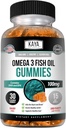 Kaya Naturals Omega 3 Fish Oil Gumies -Fish Oil Supplement EPA & DHA Fatty acids - Segíti a támogató agy, szem, szív egészség & Immun Support - Non-GMO - 30 Count
