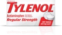 Tylenol Regular Strength Tabletta 325 mg acetaminofen-nel, láz-csökkentő és fájdalomcsillapító fejfájásra, hátfájásra, izomfájdalom és menstruációs görcsök, 2 csomag