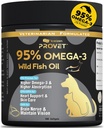 95% Omega 3 Halolaj kutyáknak és macskáknak, Vet- formázott RTG feldolgozott lazacolaj, Maximális EPA & DHA, Támogató szív, bőr, kabát, közös szív és immun egészség, 100 Soft Gels