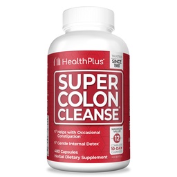 Health Plus Super Colon Cleanse 120 nap Kínálat Gut Cleanse Detox, Psyllium Husk, probiotikumok székrekedés enyhítésére és emésztési támogatás, 480 kapszula