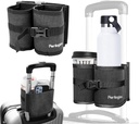 Perilogics Gepäck Reisebegleiter Hands Kostenloses Getränk Caddy für Koffer Griff. Perfect Airplane Travel Essential Accessory Geschenk für häufige Reisende, Flugbegleiter oder mit Kindern (Dark Gray)