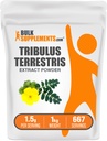 BulkSupplements.com Tribulus Terrestris kivonat por - Tribulus Terrestris kiegészítők, Herbal kiegészítés - Gluten Free, 1,5 g / szerving, 1 kg (2,2 kg) (1 db)
