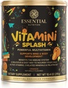 Essential Nutrition Vitamini Splash - Kids multivitamin por - Táplálkozási támogatás - 13 Aktív vitaminok & 6 kelátált ásványi anyagok, Prebiotic Fiber - Orange Flavor - (10.4 oz) - Vegán