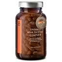 CLAV Organic Milk Thistle & Artichoke Extract Complex -Rich in Silymarin & Bitters - Liver Support + Detox Supplement - 120 Kapseln (60 Tage Versorgung) - Vegan - Made in Germany