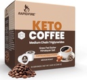 Rapidfire Caramel Macchiato Ketogen nagy teljesítményű Keto Kávézók, Támogatja Energia & Metabolizmus, Súlykezelés, Single Serve K Kupa, Brown, 16 gróf
