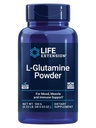 Life Extension L- Glutamin por, Amino-sav, Támogatja az izom- és immunegészség, gluténmentes, nem- GMO, vegetáriánus, 100 gramm