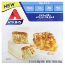 Atkins Snack, Caramel Apple Pie Bar, 5 bár, 1,41 oz (40 g)