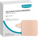 Dimora Silicone hab ruha határok nélkül 10 Pack - 3 "x 3" Highly Absorbent Adhesive Waterable Bandages for Weunds, Cuttable Pads for Wound Care és Dressings