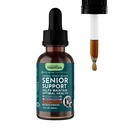 Animal Essentials Senior Support for Dog & Cats Supplement - Tejbogár, Öreg Macskák és Kutyák, Kisállat Vesetámogatás, Gyógynövény kiegészítés - 2 Fl Oz