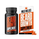 Wild Willies Beard Growth Vitamins - Természetes Biositol ASX Complex Beard növekedési kiegészítők férfiak számára - 60 kapszula Hajhullás elleni tabletták - Kiegészítése Fuller Thicker Beard támogatás, Megelőzés Viszketés