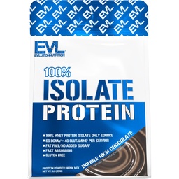 Evlution Nutrition 100% Isolate, Whey Isolate Protein Powder, 25 G of Fast Absorbing Protein, No Sugar Addited, Low- Carb, Gluten- Free (Dupla gazdag csokoládé, 1 LB)