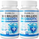 Probiotic 300 milliárd CFU - 12 Strains Organic Prebiotics for Digestive & Gut, Immune, Bloating Health - Probiotics nőknek és férfiaknak - Daily Daily Daily Dairy Free, Table Stable - 120 Counts