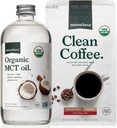 Natural Force Organic Ground Clean Coffee + Organic MCT Oil Bundle - 100% Tiszta Kókuszdió MCTs & Mold & Mycotoxin Free Coffee - Non-GMO, Keto, Paleo és Vegan - 10 Oz Bag és 16 Oz üveg