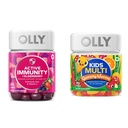 OLLY Gummy Active Immunity + Elderberry 45 Gumies & Kids Multivitamin Gummy Worms 70 Count