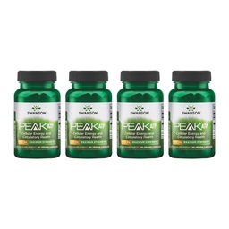 Swanson Maximum Strength Peak ATP- Natural Supporting Cellular Energy Support- Supports Physic Performance and Promotes Healty Blood Flow Support- (30 Veggie Capsules, 400 mg Each) 4 Pack