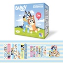 Bluey Kids Bandages, 3 Assorted Sizes 100 CT-124; Wear Like Stickers, Rugalmas tapadós kötszerek kisebb Cuts, Scrapes, és Burns. Nagy Ajándék ötlet és Stocking Stuffer
