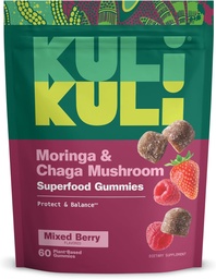 Kuli Kuli Super Energy Gummees - Energia kiegészítők Moringa, Caffeine- Free Natural Energy Booster - 60 Non-GMO, Gluten- Free Moringa Gumies
