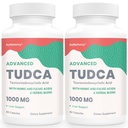 TUDCA Máj kiegészítők 1000 mg- Bile Salts májtisztító Detox- Milk Thistle Herbal Blend fulvic és humikus sav máj, emésztési egészség, 120 Vegán kapszula